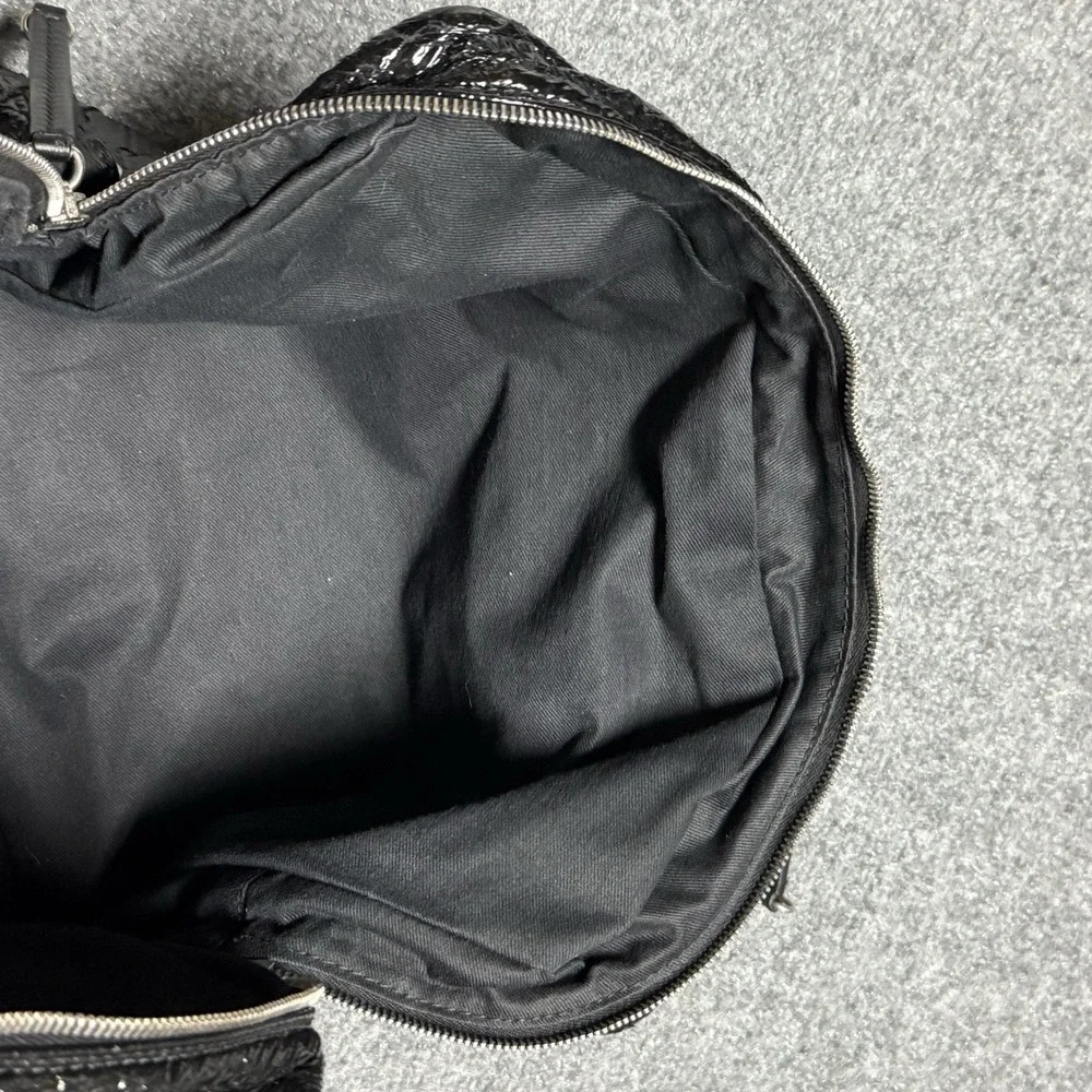 Dolce & Gabbana Briefcase Black Crinkle Leather Document Mens Business Bag